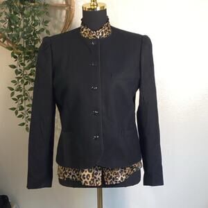 Sasson Black Blazer Vintage Power Boss Lady Secretary Wallstreet 80s/90s Wool